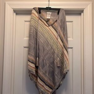 Minnie Rose Multicolor Striped Poncho